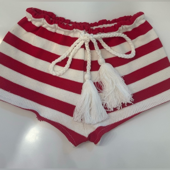 Andi Bagus S/M red & white cheeky knit shorts *fit more like an XS/* never worn - Picture 1 of 9